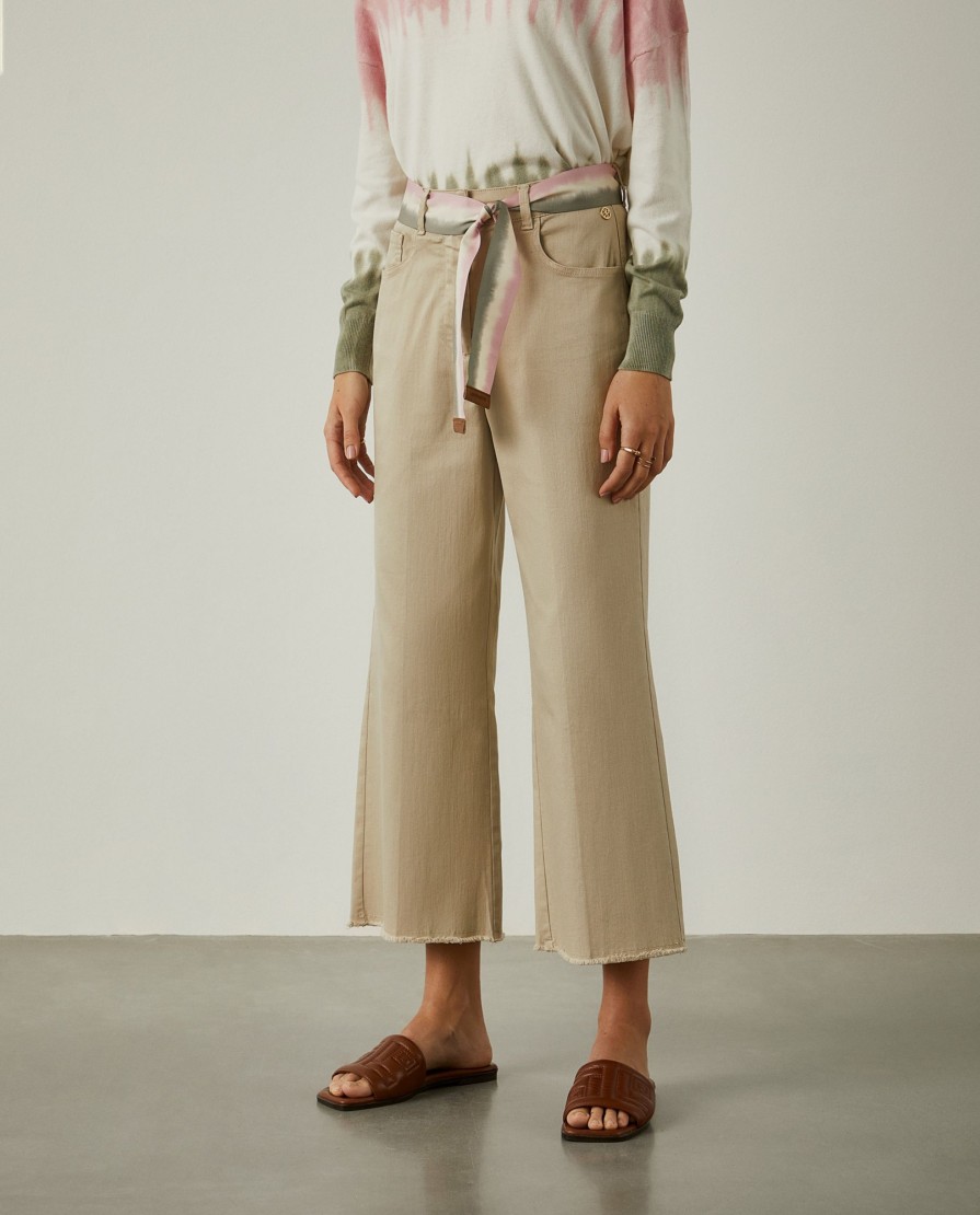 Lion Of Porches Calcas | Calcas Culotte Com Cinto