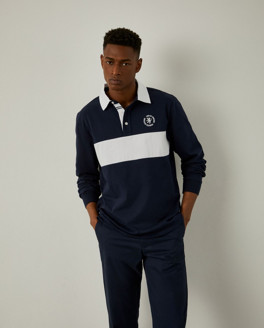 Lion Of Porches Polos | Polo Bicolor De Manga Comprida