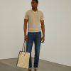 Lion Of Porches Calcas & Calcoes | Calcas Denim Lavagem Escura Slim Fit