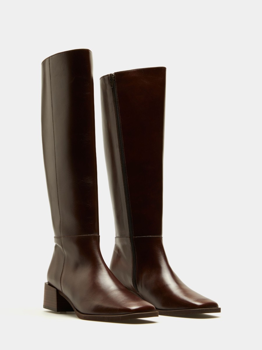 Lion Of Porches Botas | Botas De Cano Alto Em Pele