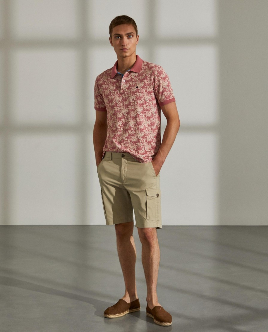 Lion Of Porches Calcas & Calcoes | Bermudas De Algodao Stretch Com Bolsos Laterais