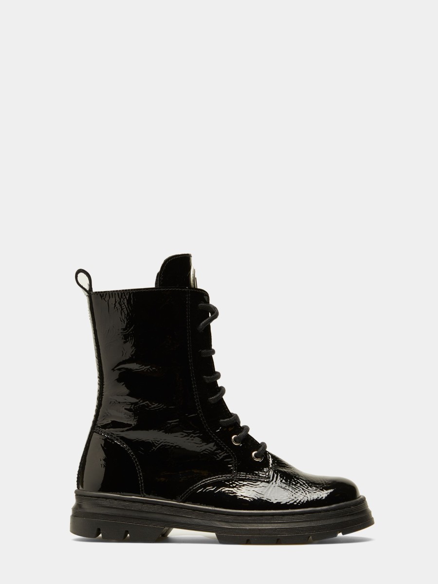 Lion Of Porches Botas | Botas De Verniz Com Cordoes