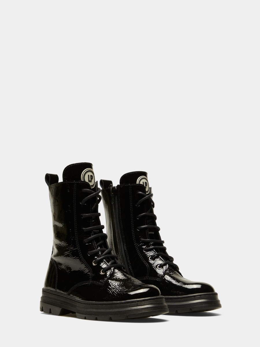Lion Of Porches Botas | Botas De Verniz Com Cordoes