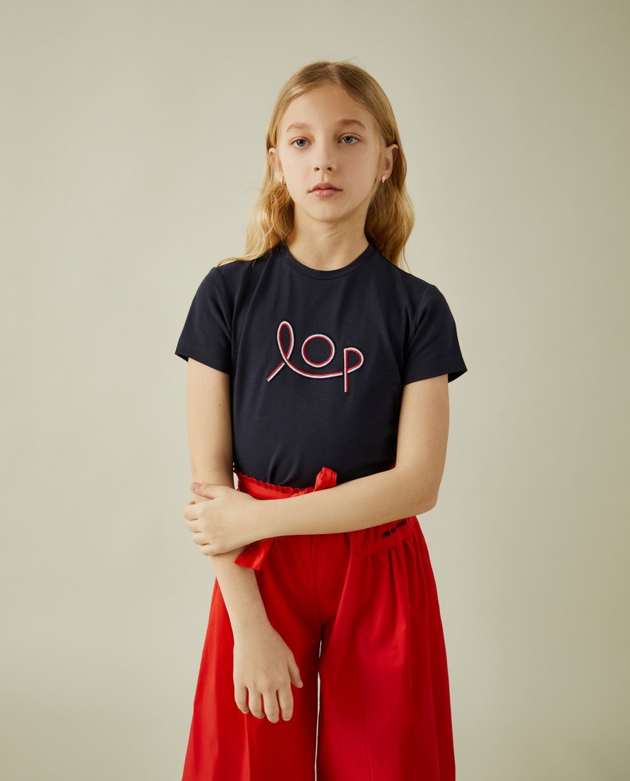 Lion Of Porches T-Shirts | T-Shirt Manga Curta Com Bordado Lop
