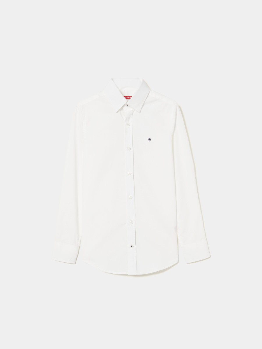 Lion Of Porches Camisas | Camisa Slim Fit De Popelina