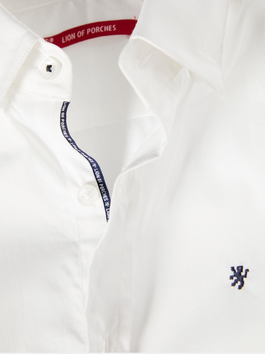 Lion Of Porches Camisas | Camisa Slim Fit De Popelina
