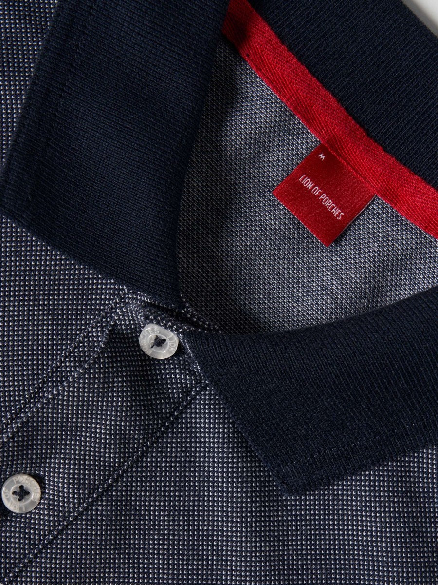 Lion Of Porches Polos | Polo Pique Em Malha Bicolor
