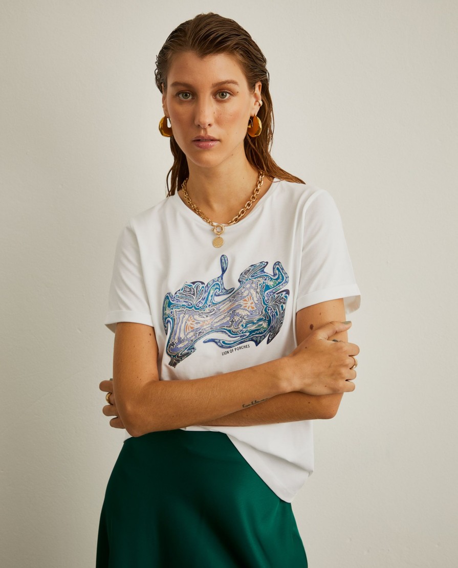 Lion Of Porches T-Shirts | T-Shirt De Algodao Com Estampado