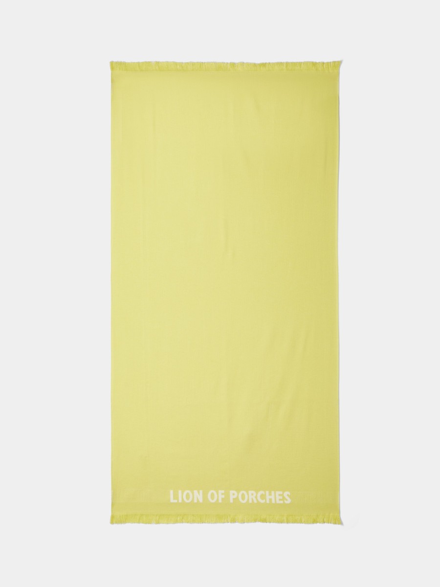 Lion Of Porches Praia | Pareo De Algodao Com Franjas