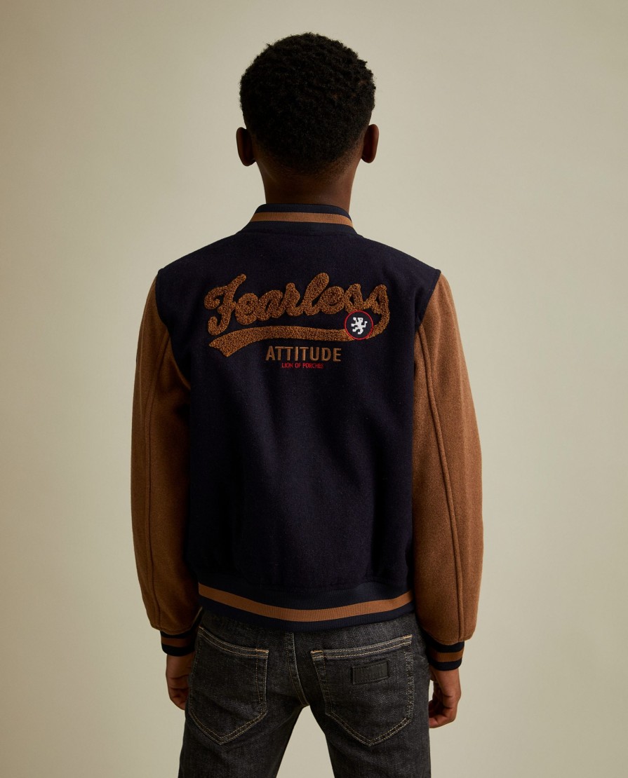 Lion Of Porches Blusoes | Blusao Bomber Bicolor