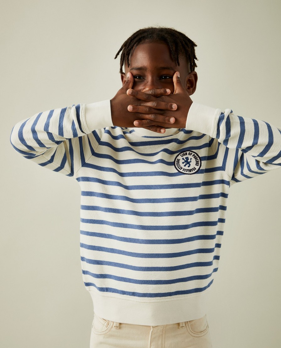 Lion Of Porches Sweats | Sweater Em Algodao Com Padrao De Riscas