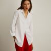 Lion Of Porches Camisas | Camisa Em Algodao Com Bordado Ingles
