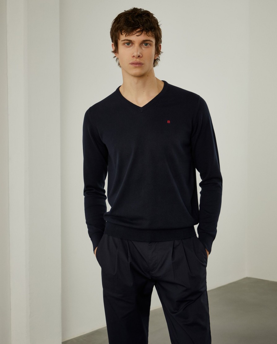 Lion Of Porches Pullovers | Pullover De Algodao Com Decote Em V
