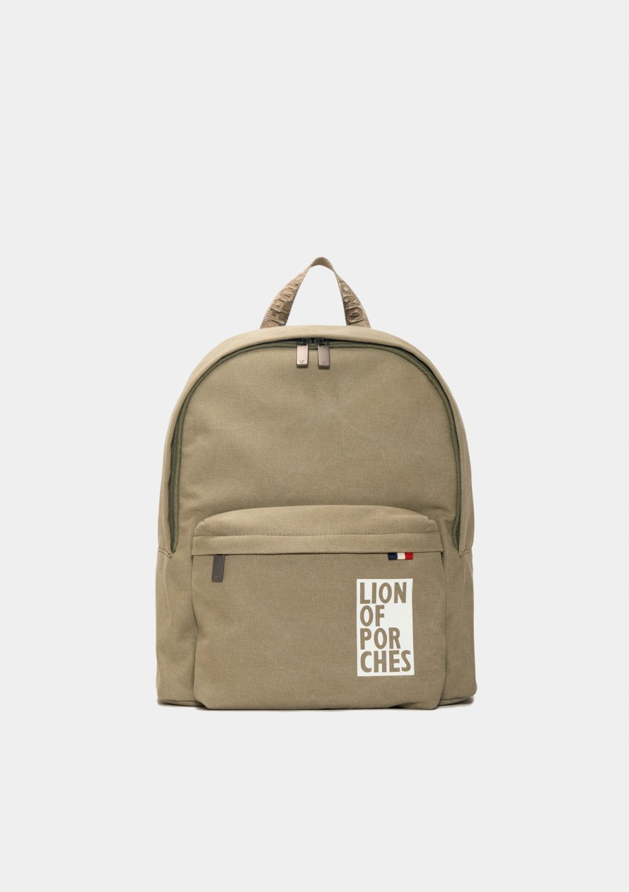 Lion Of Porches Malas E Mochilas | Mochila Para Homem Em Sarja Com Bolso Frontal E Alcas