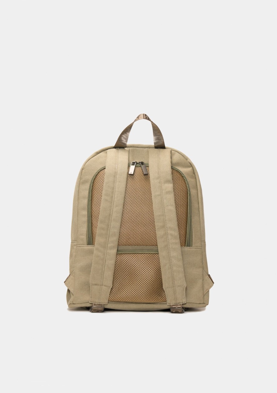Lion Of Porches Malas E Mochilas | Mochila Para Homem Em Sarja Com Bolso Frontal E Alcas