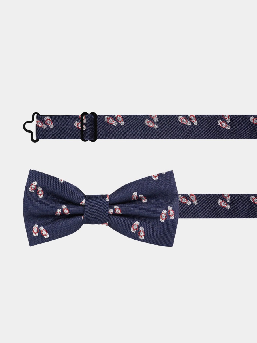 Lion Of Porches Gravatas E Lacos | Laco Em Seda Com Motivos Flip-Flops