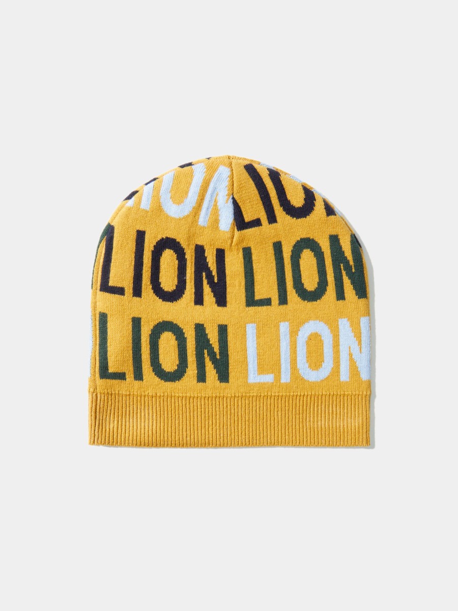Lion Of Porches Bones E Chapeus | Gorro De Algodao E Caxemira Com Lettering