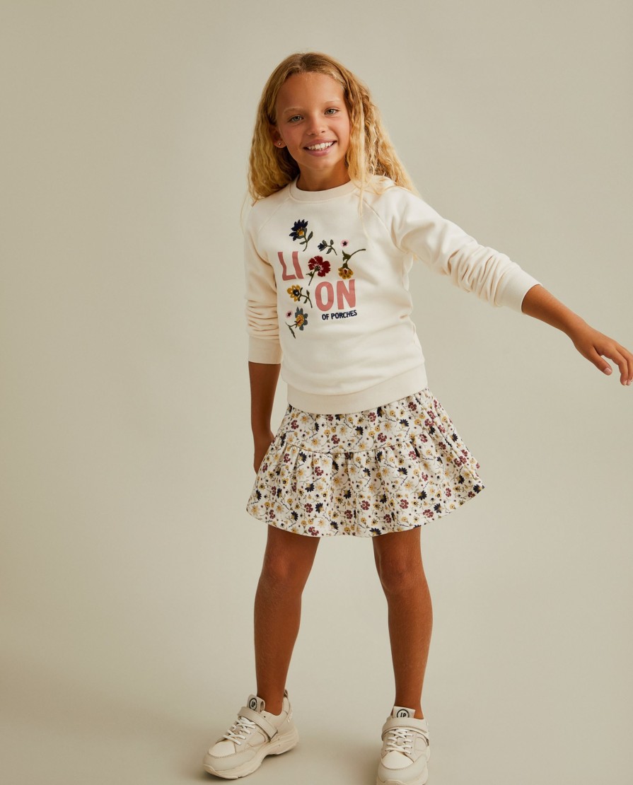Lion Of Porches Camisolas | Sweater Com Bordado De Flores
