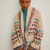 Lion Of Porches Cardigans | Casaco Jacquard De Malha Tricotada
