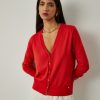 Lion Of Porches Cardigans | Cardigan Classico Com Botoes Em Contraste