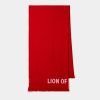 Lion Of Porches Praia | Pareo De Algodao Com Franjas