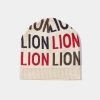 Lion Of Porches Bones E Chapeus | Gorro De Algodao E Caxemira Com Lettering