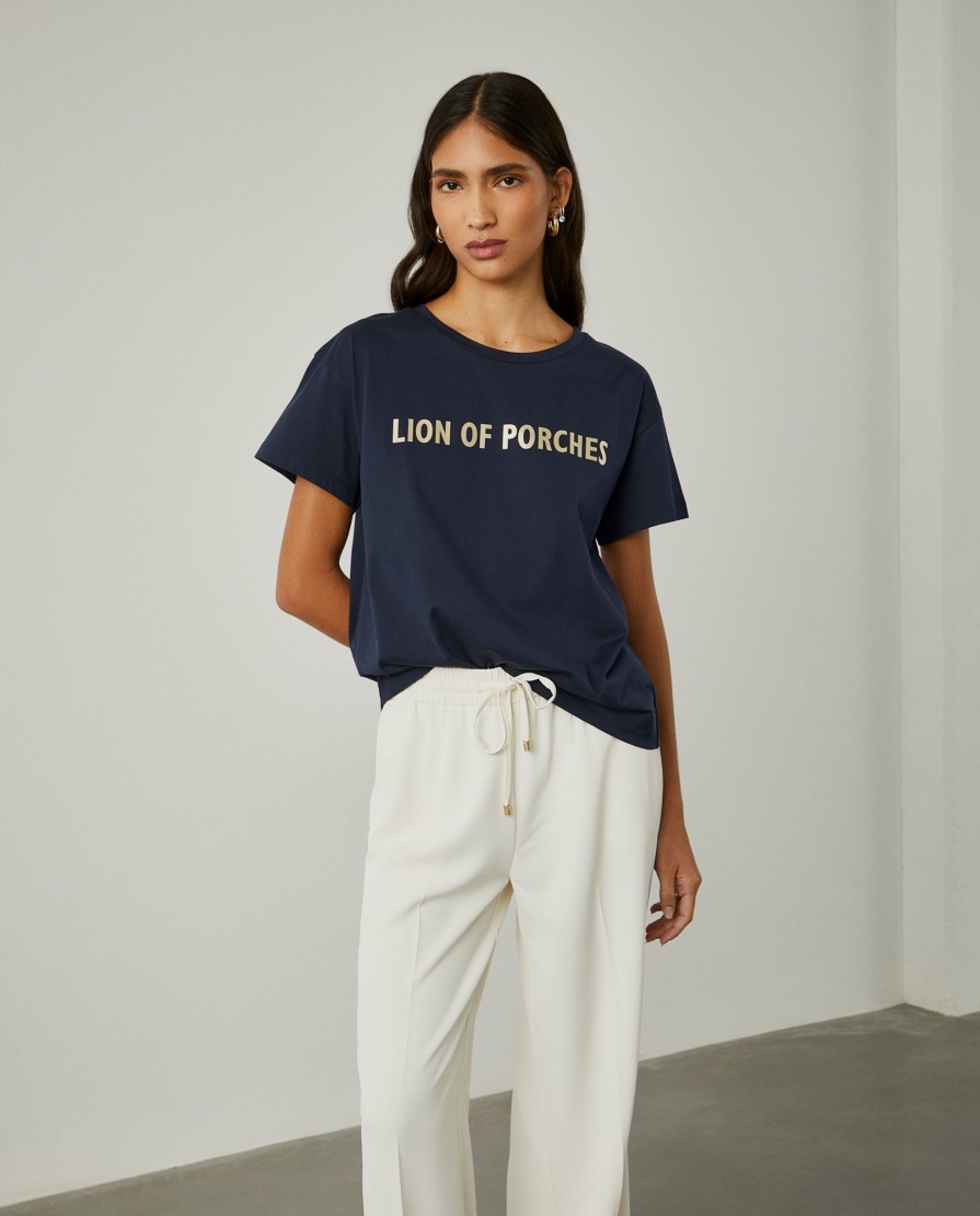Lion Of Porches T-Shirts | T-Shirt De Algodao Com Logotipo No Peito