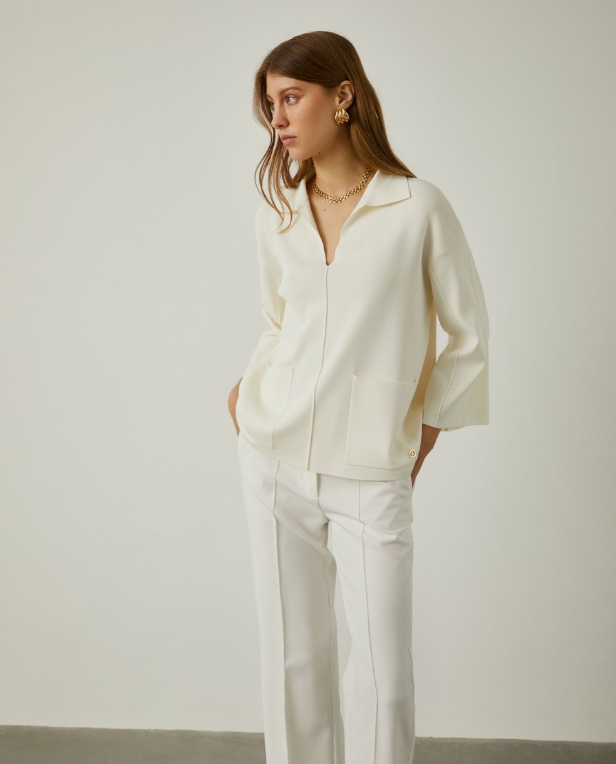 Lion Of Porches Camisolas | Camisola Com Bolsos E Decote Em V