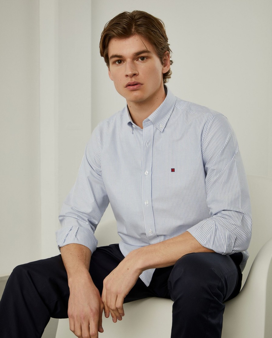 Lion Of Porches Regular Fit | Camisa De Riscas Oxford Regular Fit
