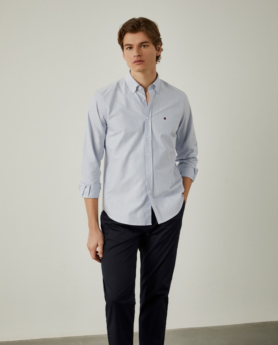 Lion Of Porches Regular Fit | Camisa De Riscas Oxford Regular Fit