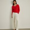 Lion Of Porches Camisolas | Camisola De Algodao Com Decote Em V
