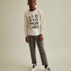 Lion Of Porches Camisolas | Sweater De Manga Comprida Com Branding No Peito