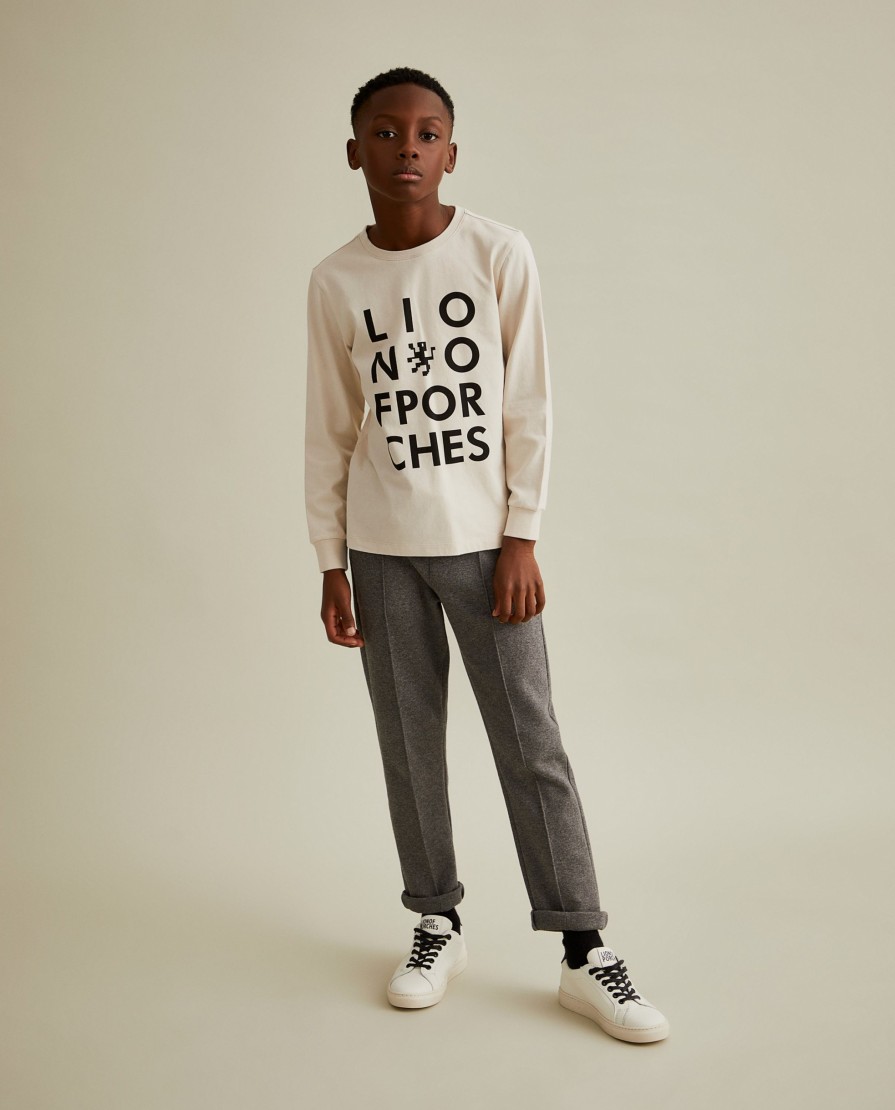 Lion Of Porches Camisolas | Sweater De Manga Comprida Com Branding No Peito