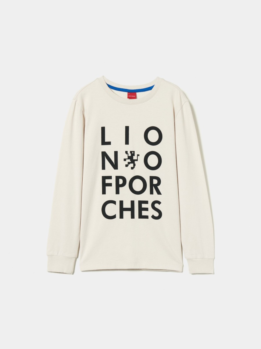 Lion Of Porches Camisolas | Sweater De Manga Comprida Com Branding No Peito