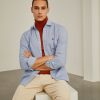 Lion Of Porches Slim Fit | Camisa Slim Fit Em Tecido "Melange"