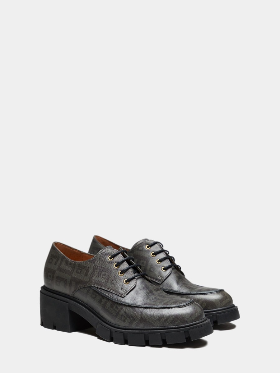 Lion Of Porches Sapatos | Loafer Monograma Em Pele