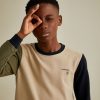 Lion Of Porches Camisolas | Sweater De Algodao Color Block