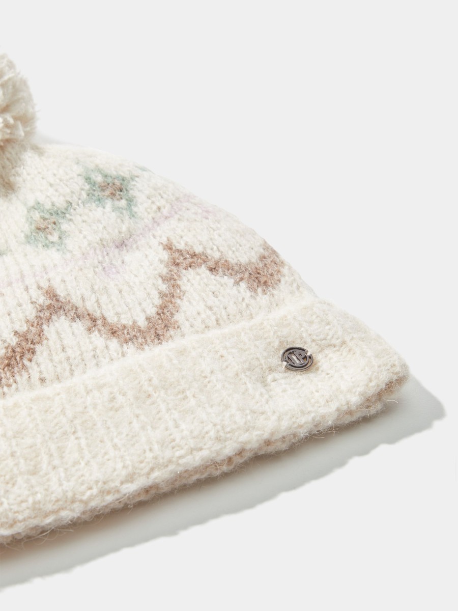 Lion Of Porches Bones E Chapeus | Gorro Jacquard Com Pompom