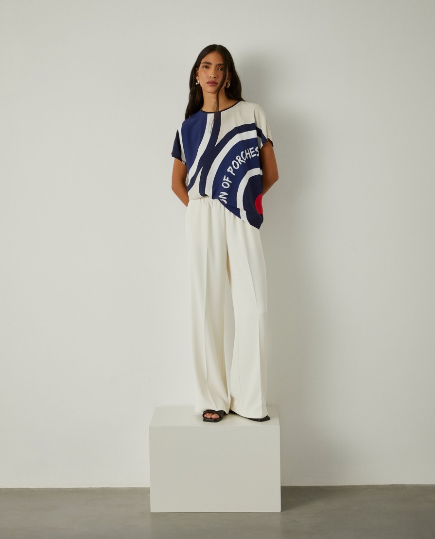 Lion Of Porches Blusas | Blusa Decote Redondo Com Padrao Geometrico