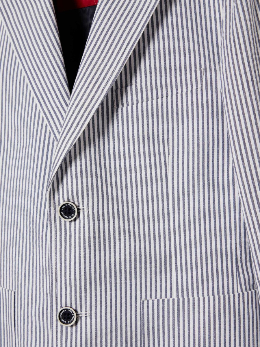Lion Of Porches Blazers | Blazer As Riscas De Popelina