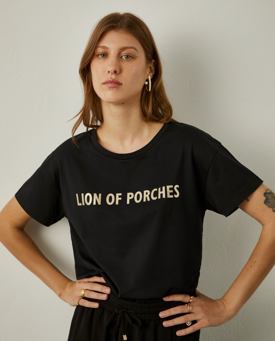 Lion Of Porches T-Shirts | T-Shirt De Algodao Com Logotipo No Peito