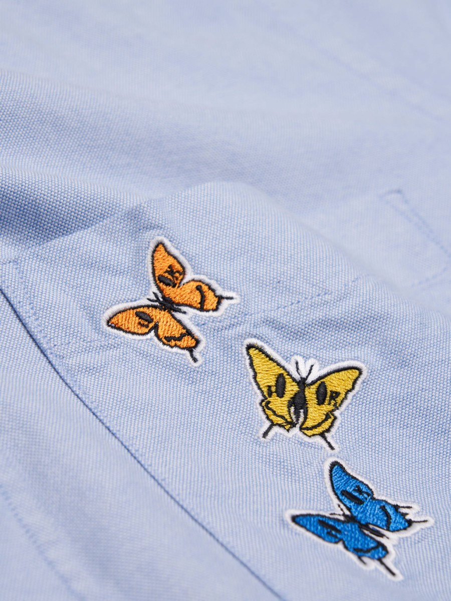 Lion Of Porches Camisas | Camisa Oxford Com Borboletas No Bolso Lion X Killa