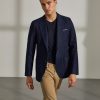 Lion Of Porches Blazers | Blazer Para Homem Slim Fit Denim Com Bolsos