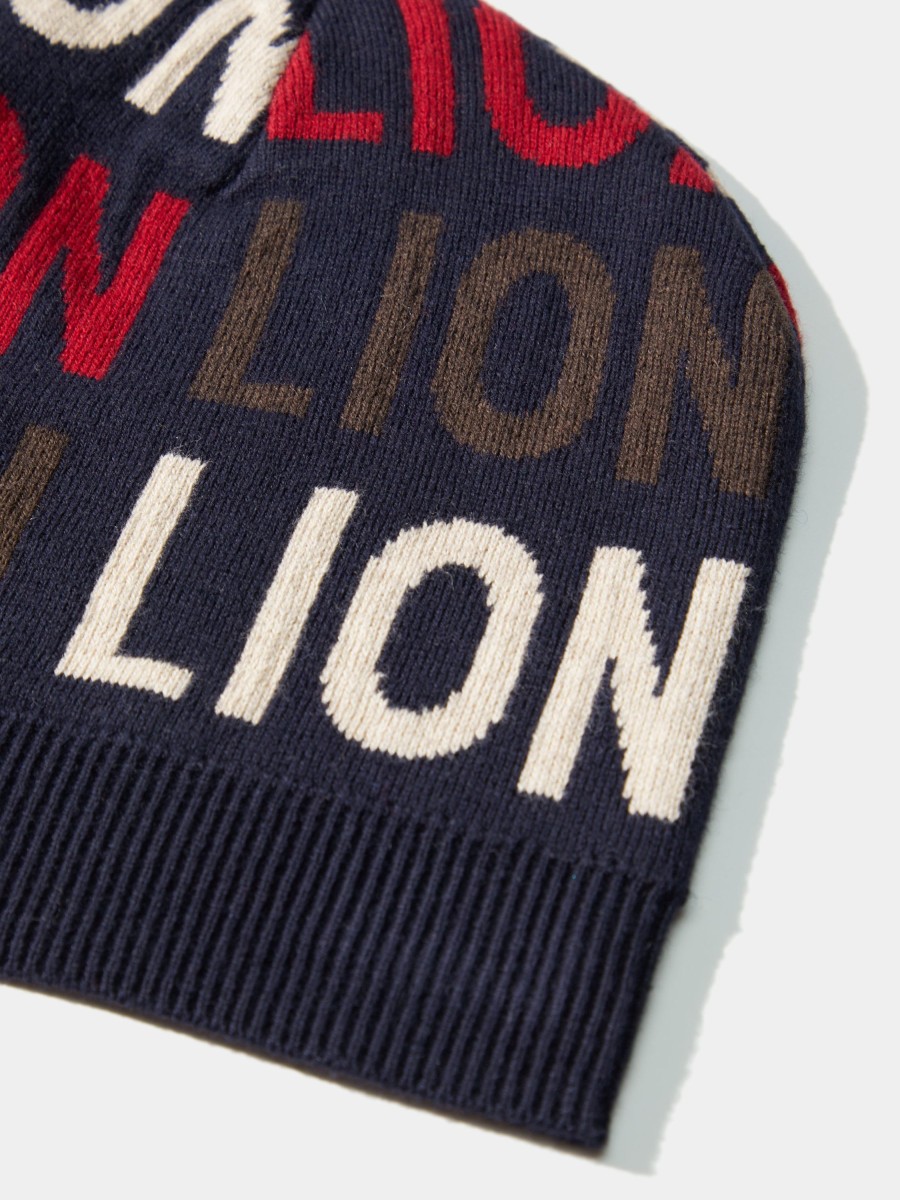 Lion Of Porches Bones E Chapeus | Gorro De Algodao E Caxemira Com Lettering