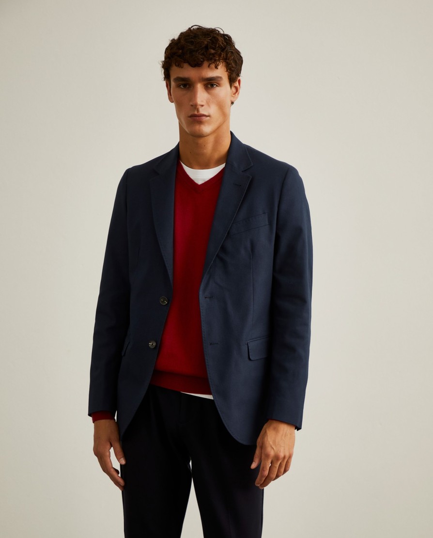 Lion Of Porches Blazers | Blazer Slim Fit Com Bolsos