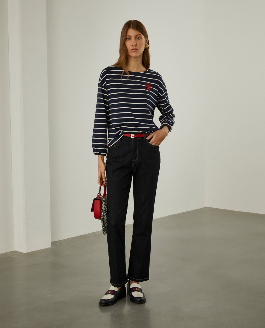 Lion Of Porches Calcas | Calcas Denim Regular Fit Lavagem Escura