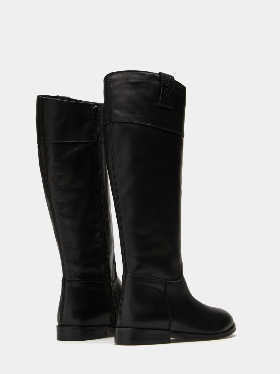 Lion Of Porches Botas | Bota De Cano Alto Em Pele