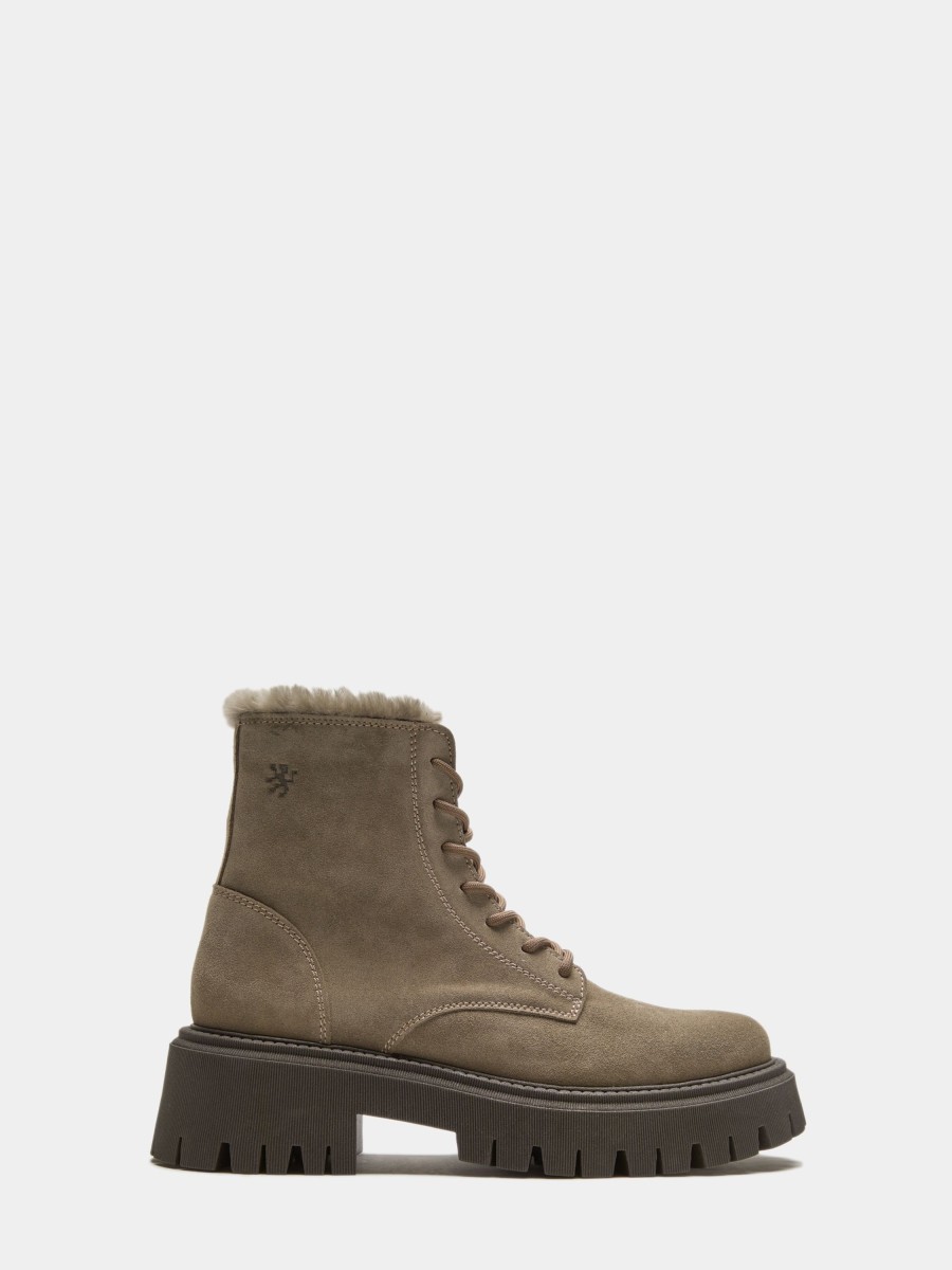 Lion Of Porches Botas | Botins De Sola Track Em Camurca