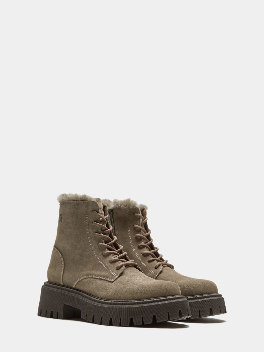 Lion Of Porches Botas | Botins De Sola Track Em Camurca