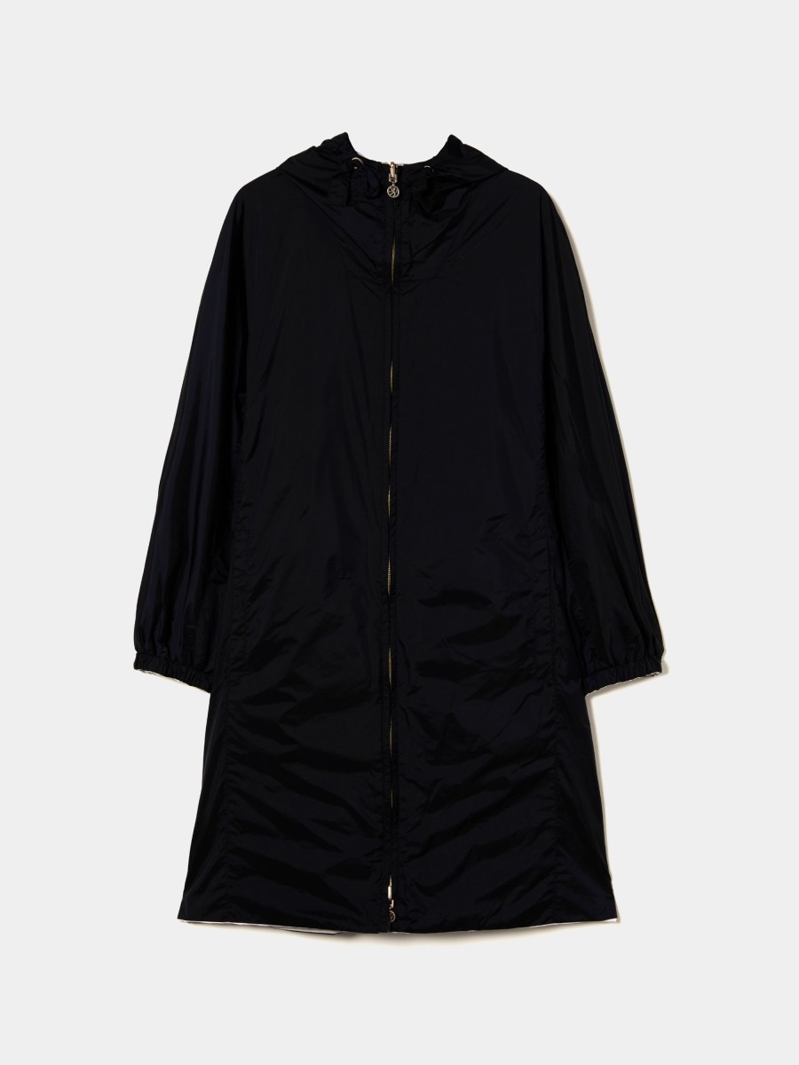 Lion Of Porches Blusoes | Parka Reversivel Com Capuz E Cintura Ajustavel
